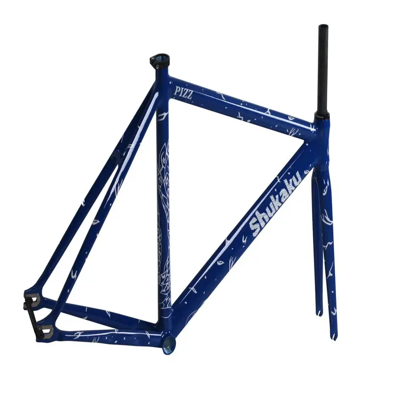 Pizz shukakuブルー自転車fixedgearフレーム自転車トラックピスト