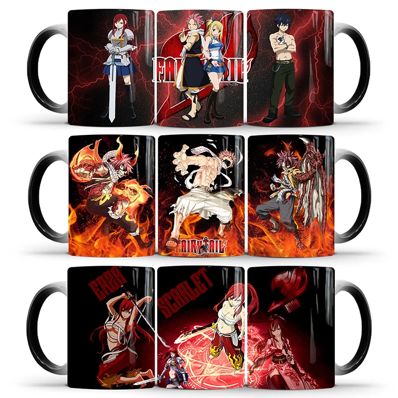 1Pcs New 350ml Japanese Animation Fairy Tail Cold and Hot Water Color Changing Mug Ceramic Milk Coffee Cup Gifts for Friends | Дом и сад
