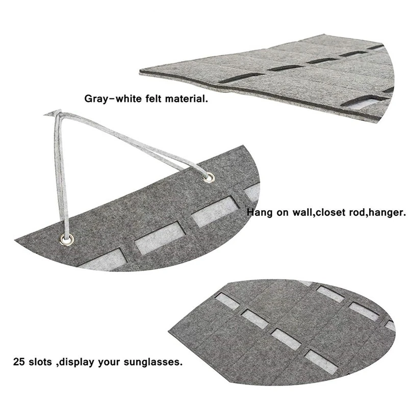 Glasses Organizer Sunglasses Organizer Storage Hanging Bag Sunglasses Eyeglasses Display Show Holder Wall Mount Eyewear Holder
