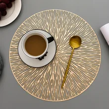 European style western food mat hollowed out thermal insulation dining table mat decorative household round fireworks food mat
