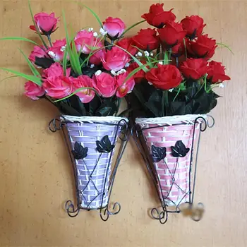 

Vintage Weave Vine Wall Hanging Flower Basket Flower Arrangment Home Decor New