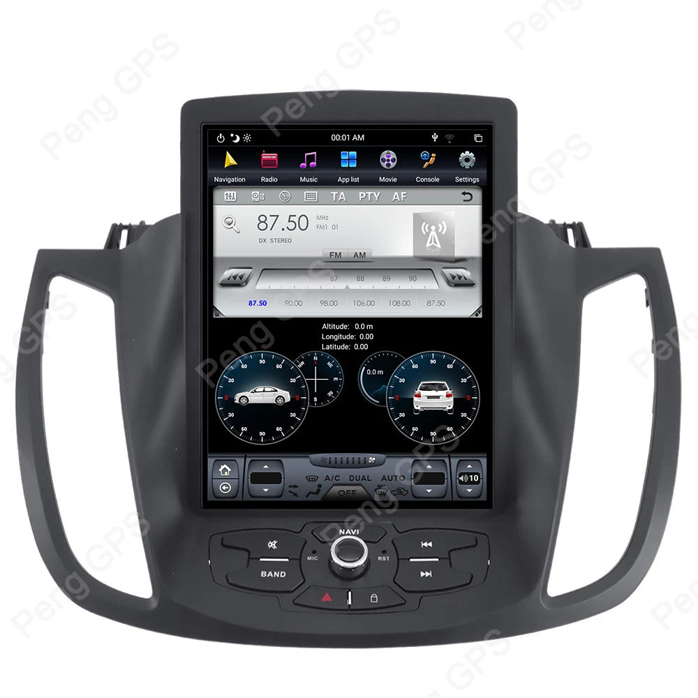 10,4 дюймов Android 8,1 автомобильный gps-навигатор dvd-плеер для Ford Kuga 2012- автомобильный радиоприемник 4K Tesla стиль 1092*1080 4G+ 64G головное устройство