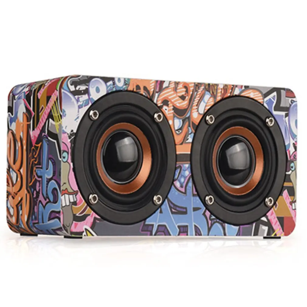 

Wooden Wireless Bluetooth Speaker Portable HiFi Shock Bass Speaker Audio soundbar subwoofer sound bar