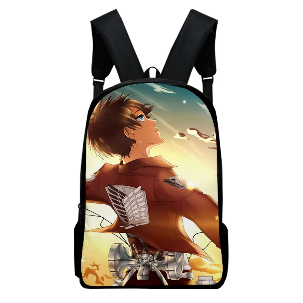 2021 Japan Anime Attack on Titan Backpack Schoolbag Teenager Boys Girls Cartoon Oxford Waterproof Travel Laptop Bags | Багаж и сумки