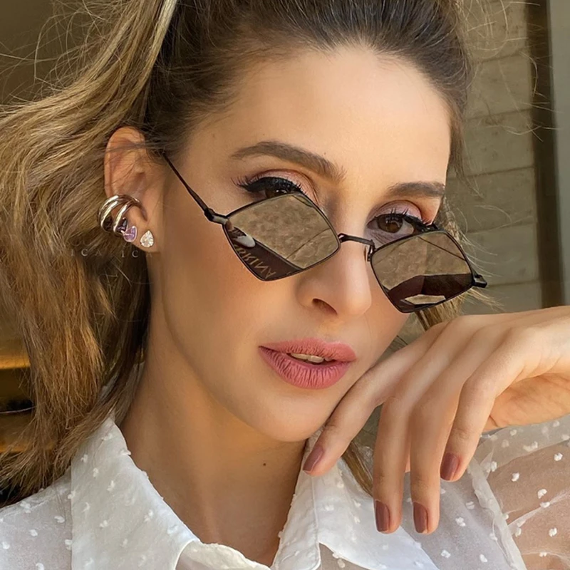 Солнцезащитные очки женские с градиентными линзами Uv400 винтажные неправильной