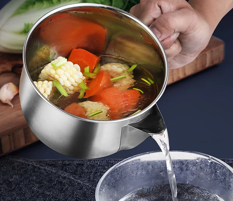304 stainless steel oil kettle filter pot large capacity kitchen