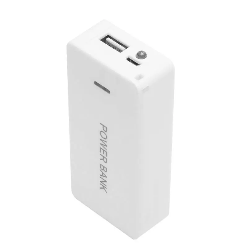 Блок питания 5 в 1А 2x18650 батарея блок питания зарядное устройство с светодиодный DIY коробка для сотового телефона белый