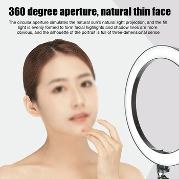 

Video Fill Adjustable Ring Light Live Stream Makeup USB Powered Self Shooting Photographic Portable Accessories With Stand