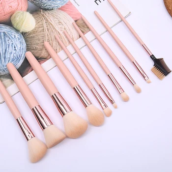

New 10pcs Makeup Brushes brush Set make up Cosmetic beauty Powder Foundation Eyeshadow Eyebrow Lip Brush Tool
