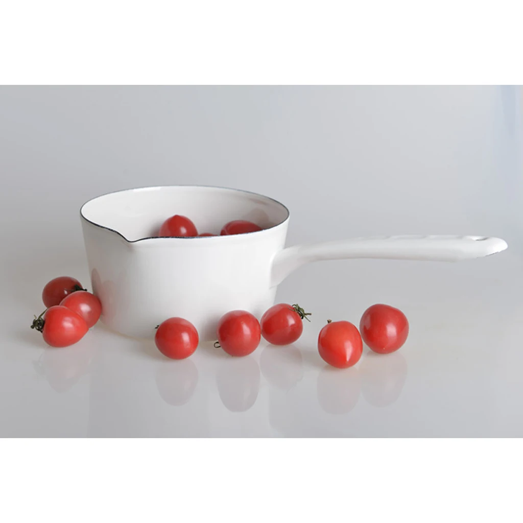 Enamel Milk Pan Boiling Pot Pan Saucepan Sauce Coffee Baby Food Cooking