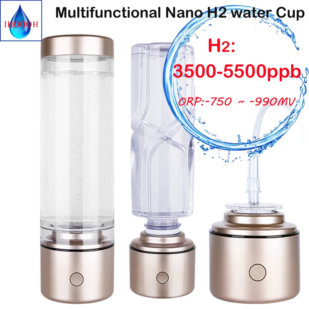 Nano High Concentration Hydrogen Rich Alkaline Water Bottle ORP Pure H2 Maker/Generator Healthy Gifts For Boyfriend Girlfriend