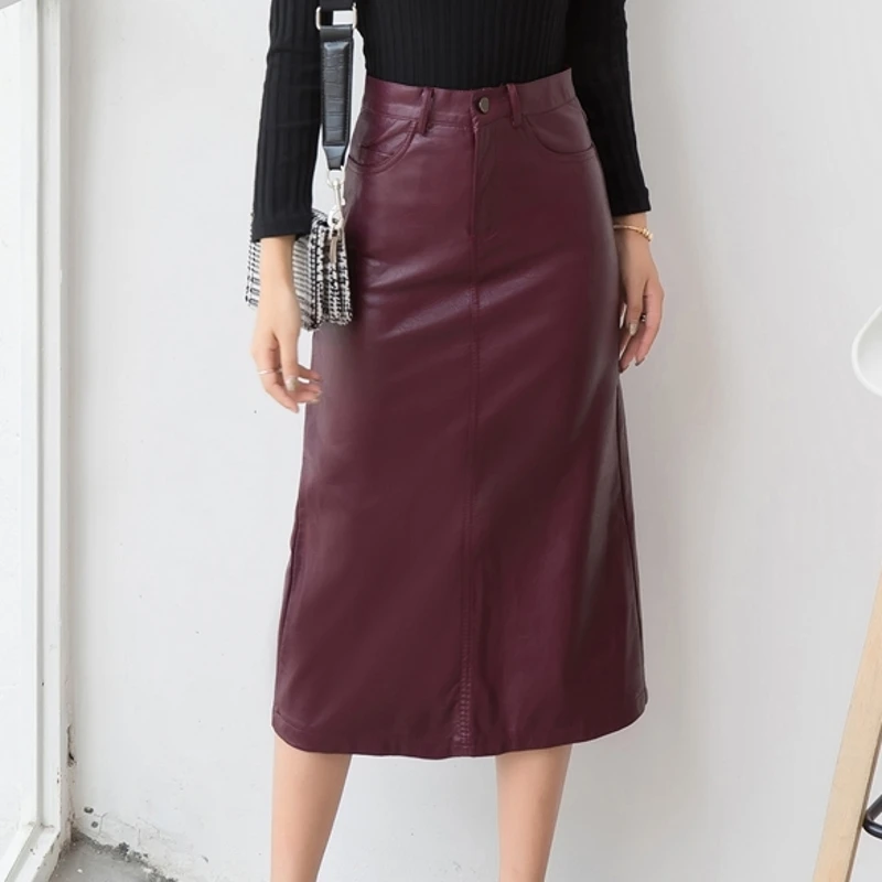 Модная женская юбка A lineskirt с карманами Корейская одежда весна осень 2020