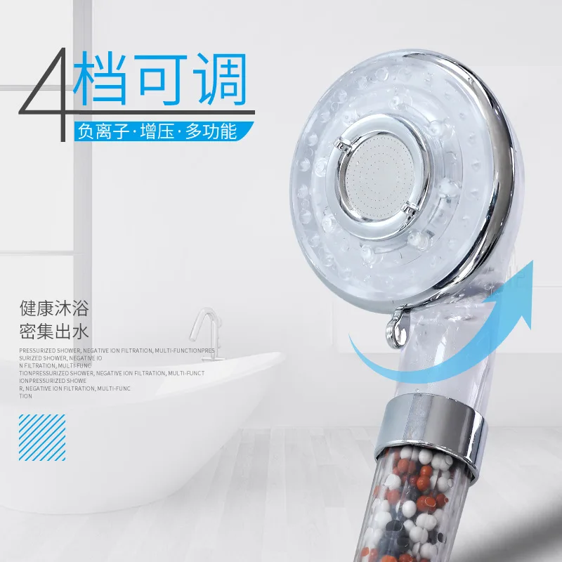 

Amazon Heat-Shower Electroplated Negative Ion Supercharge Water-Saving Handheld Sprinkler Nozzle