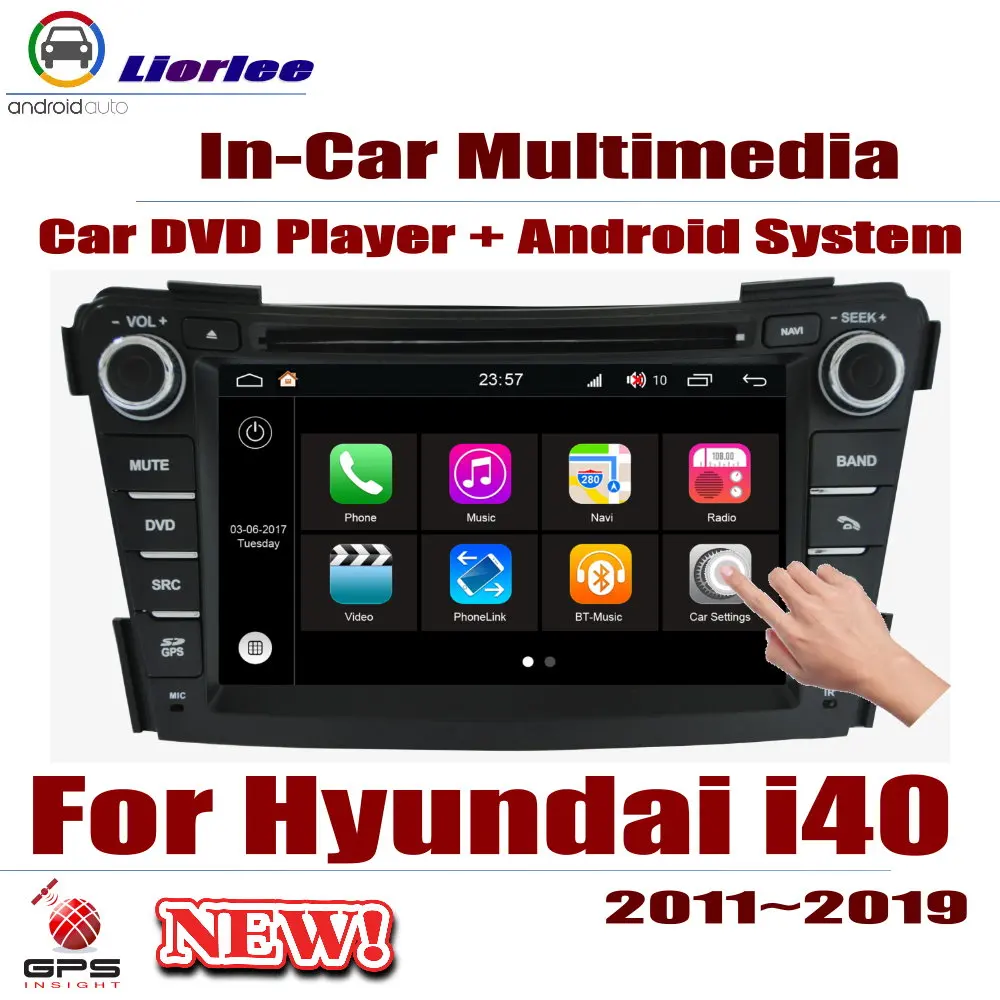 Автомобильный DVD плеер для Hyundai i40 2011 ~ 2019 IPS ЖК экран GPS навигация Android радио аудио