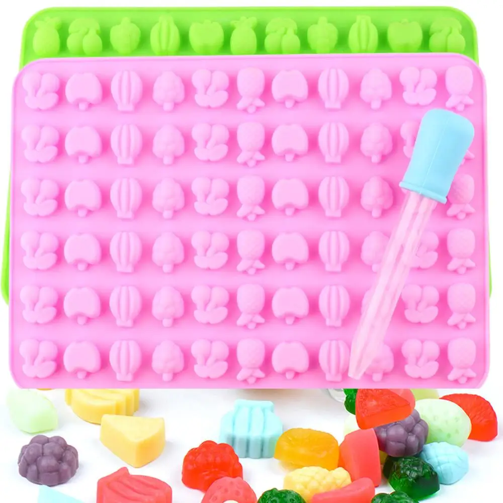 66 Cavity Fruit Silicone Gummy Candy Chocolate Mold Ice Cube Tray Jelly  Molds Cupcake Baking Fondant Mould Cake Decorating Tools