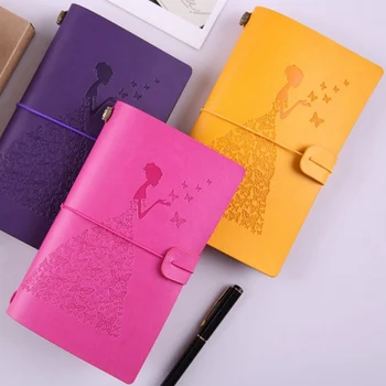 

1Pc New Travelers Notebook Diary Notepad Vintage Literature PU A6 A5 Leather Note Book Stationery Gift Traveler Journal Planners