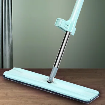 

Flat Squeeze Mop Hand Free Washing Floor Cleaning Mop Microfiber Mop Pads Wet or Dry Usage Spin Mop Home House Office