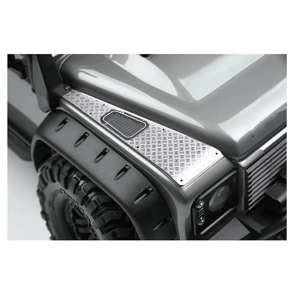 Stainless Steel Hood Skid Plate Set for Traxxas TRX4 Land Rover Defender W016 RC Model Car Upgrade Parts Toy Accessories