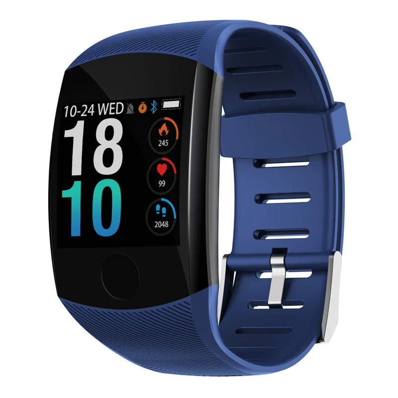 LIGE женский мужской умный Браслет IP67 Водонепроницаемый фитнес-трекер монитор сердечного ритма шагомер спортивный смарт-браслет умные часы - Цвет: Blue