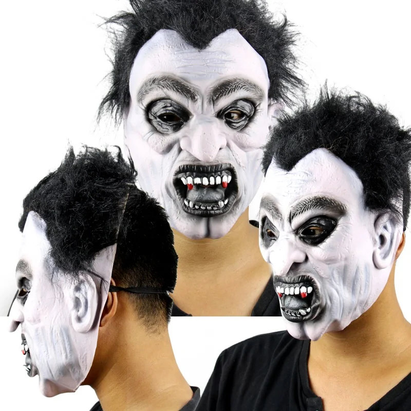 Маскарадный клоун на Хэллоуин, красный рот, призрак, ужас, большой нос, маска для волос, вечерние, праздничные, косплей, товары - Цвет: A