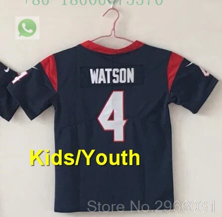 for kids youth A+++ качественная детская молодежная одежда Deshaun Watson 4 DeAndre Hopkins 10 JJ Watt 99 jersey Houston - Цвет: for kids youth