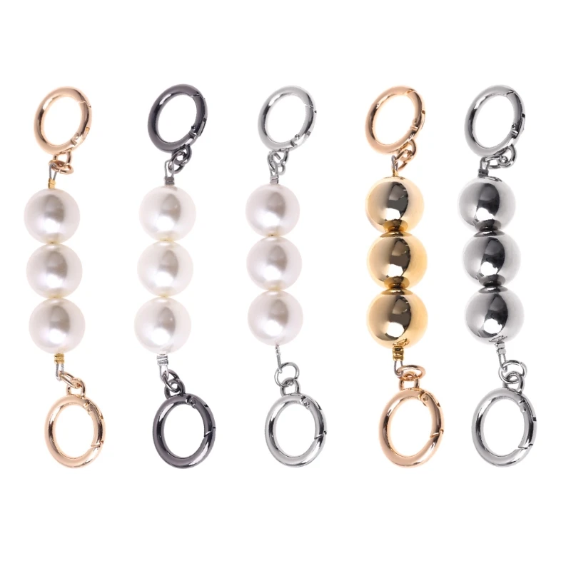 Correa extensora de bolso, repuesto de perlas artificiales, correa de cadena para bolsos