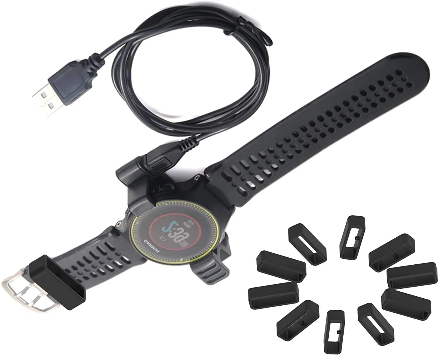 Keepers Compatible With Garmin Instinct/vivoactive 4/fenix 6/fenix 5 Watch Bands, Silicone Fastener Security Loop - Smart Accessories - AliExpress