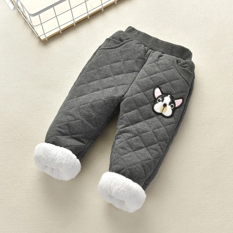 Children Winter Pants Fashion Boys Girls Cotton Cartoon Thick Warm Trousers Waterproof Pants 2-7 Years Baby Kid Pant