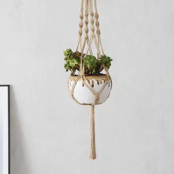 

Hemp Plant Hangers Braided Retro Outdoor Indoor Decoration Pot Macrame