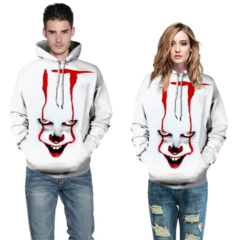 

New Movie 3D Print Joker Hoodies Man Women Fashion Autumn Winter Sweatshirts Streetwear Pullover Coat Halloween Funny Punk Hoody