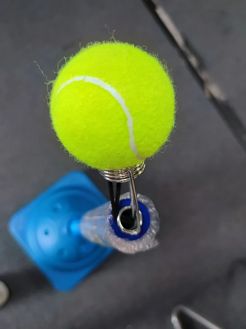 LOYALHEARTDY Tennis Training Device 26.77-39.37 Inch Tennis Trainer Ball Machine Fixed Swing Racket Practice Adjustable Training Tool 