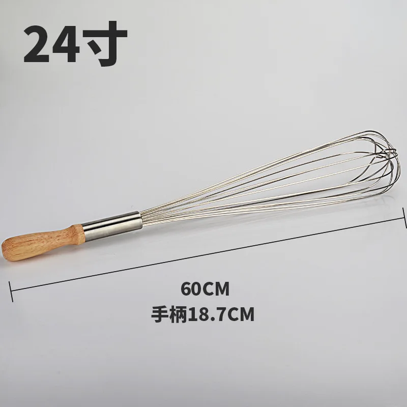 Stainless Steel Manual Egg Beater Egg Beater Wooden Hand Blender Cream Bubbler Baking Kitchen Tool 6BTH23 - Цвет: 24inch 2