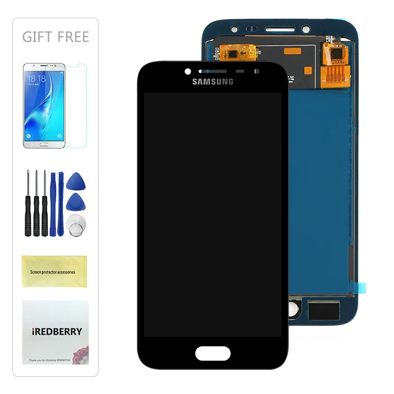 Black No Frame TFT J250 дисплей для Samsung Galaxy J2 Pro J250 J250F SM-J250F/DS j2Pro сенсорный экран дигитайзер сборка рамка Главная Кнопка - Цвет: Black No Frame