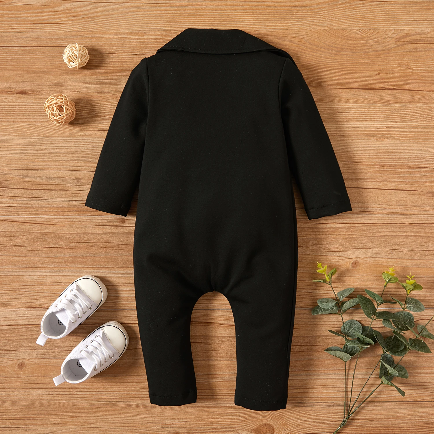 PatPat 2021 New Spring and Autumn Baby Gentleman Solid Jumpsuit for Baby Boy Bodysuits Clothes