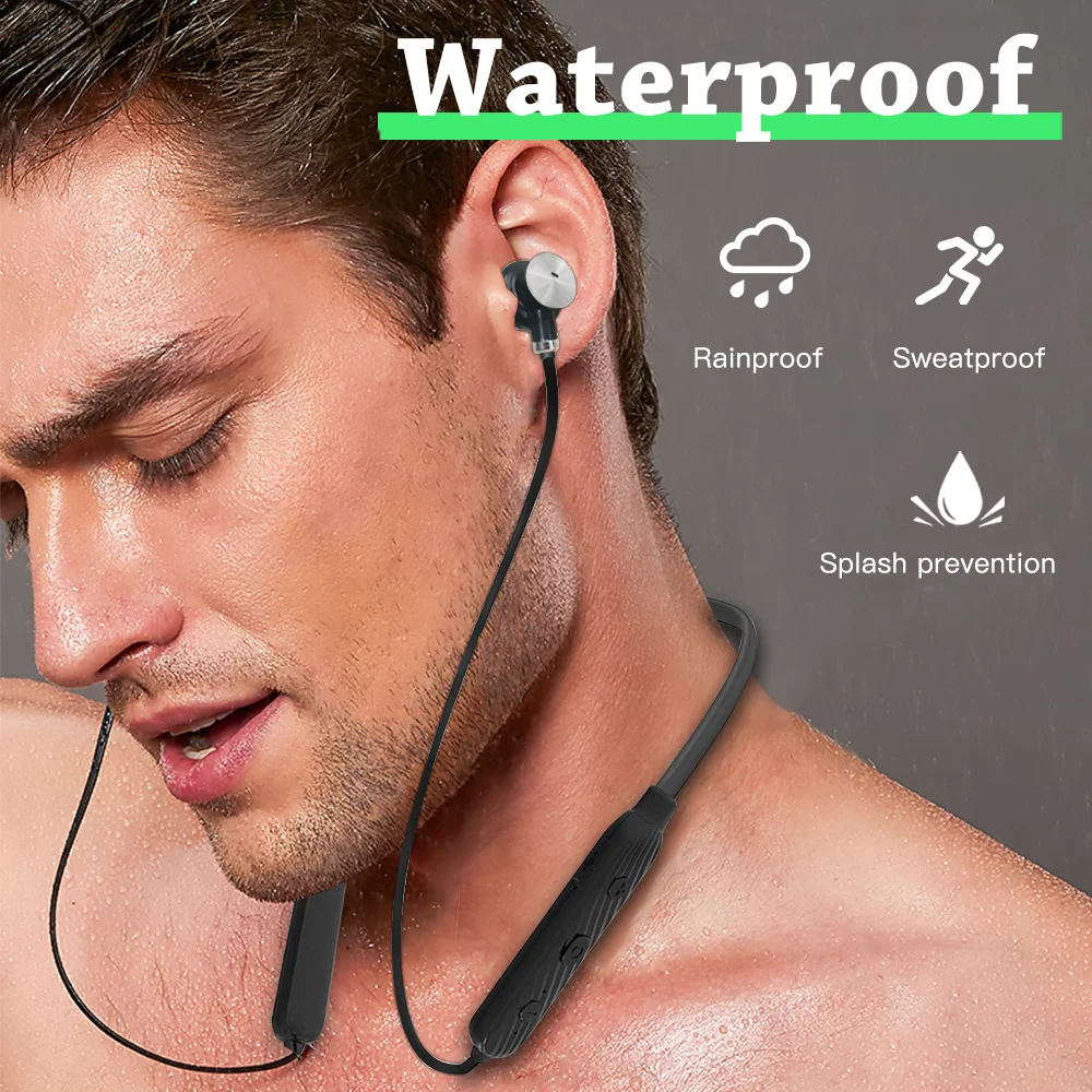 Cigfun ANC Bluetooth Earphone Neckband Active Noise Canceling Wireless Stereo Earbuds Sports Waterproof Headset for Smart Phone