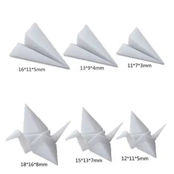 

5Pcs Mini Paper Craft Crane Paper Plane Modeling Resin Mold Landscape Fillers DIY Filling Material Resin Jewerly Making