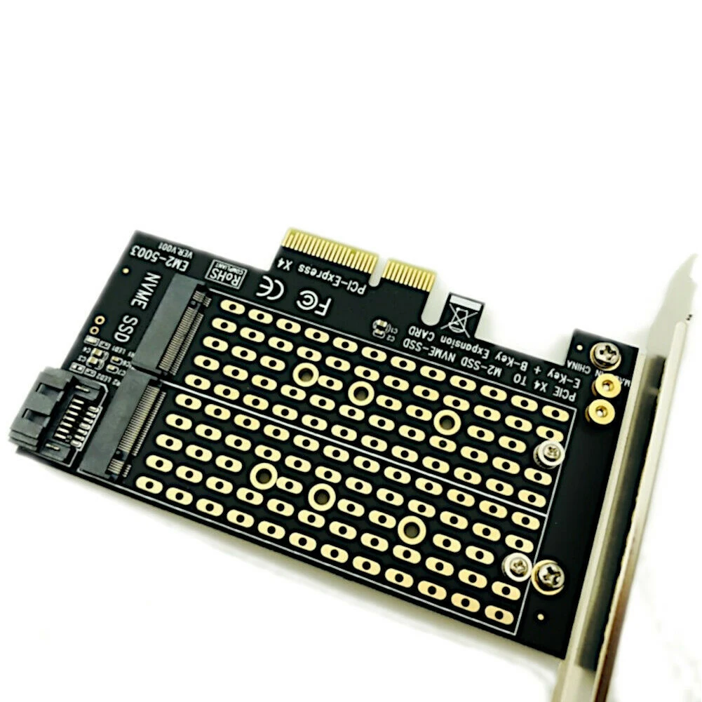 

For Computer Mini Expansion Card M.2 NGFF To Desktop PCIe Converter Dual SSD SATA NVME PCI Express Adapter X4 X8 X16 High Speed