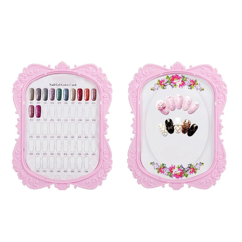 48 Tips Nail Gel Polish Color Card Nail display full color rack card boards practice 3 colors Show case books Plastics
