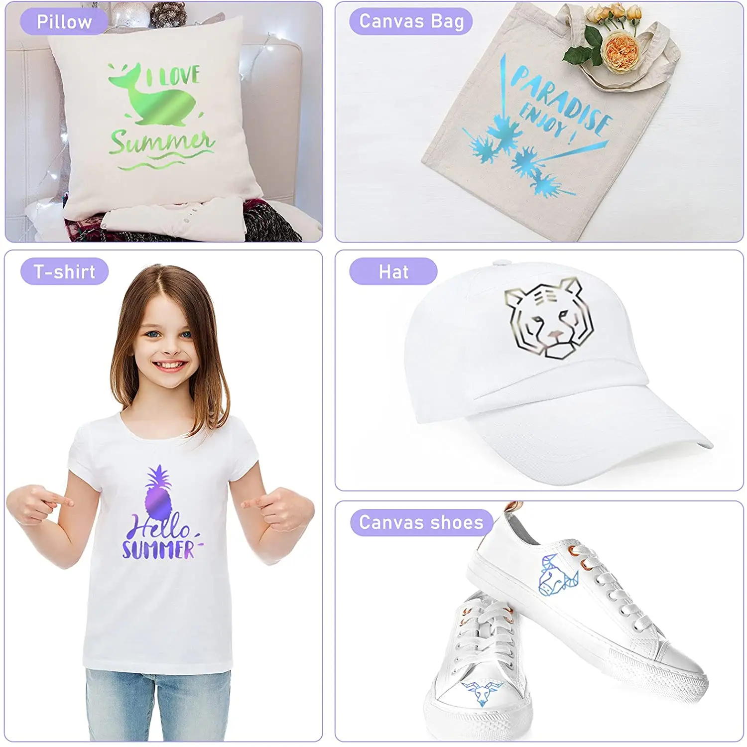Chameleon Noctilucent Heat Transfer Vinyl - Color Changing Iron-On HTV Roll