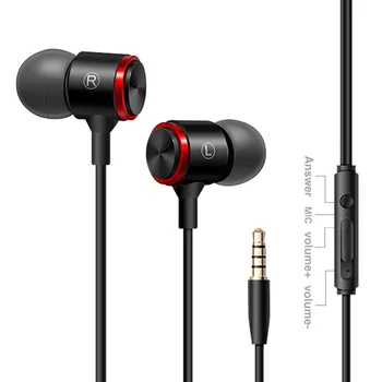 

Wired Earbuds Headphones 3.5mm Wired Hybrid Earphone with Microphone HiFi Headset 3.5mm In Ear Earphones for Phone mp3