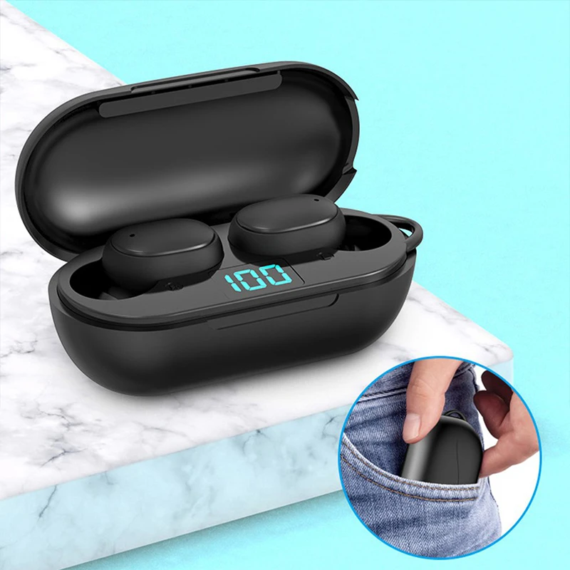 Bluetooth наушники со светодиодным дисплеем беспроводные с микрофоном игровые