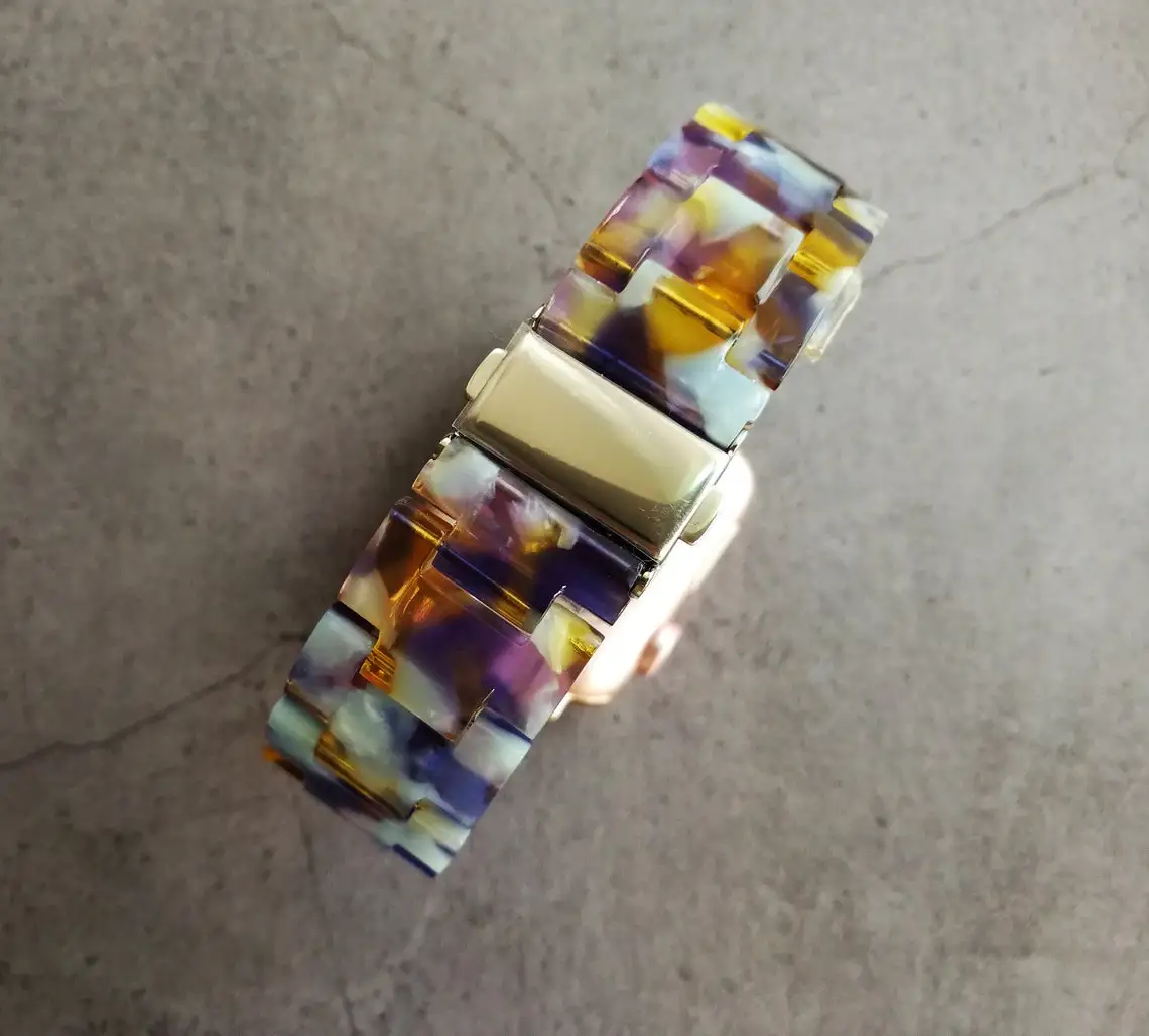 Resin Watch strap for apple watch 6 5 4 band 42mm 38mm   for iwatch 7 6 series 5 4 3/2 bracelet 44mm 40mm