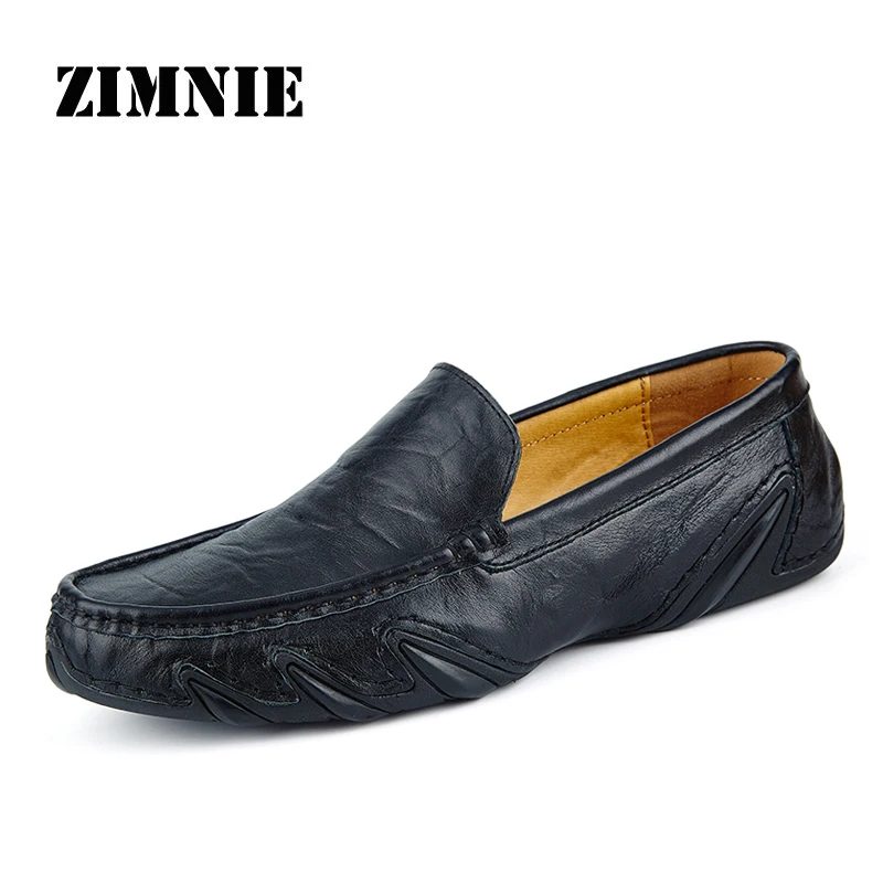 Туфли ZIMNIE мужские для вождения повседневные брендовые дышащие мягкие лоферы