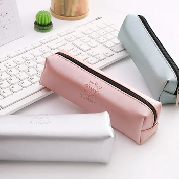 

1 Pcs Kawaii Small Fresh Pencil Case Canvas Big Zipper School Pencil Box Pencilcase Pencil Bag School Supplies Stationery