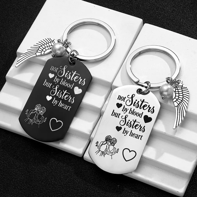 LParkin Friendship Gifts Cute Keychain Thelma Louise Bff Gift for Women  Keyring Set of 2