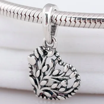 

Original Openwork Love Heart Flourishing Tree & Leaves Pendant Beads Fit 925 Sterling Silver Charm Bracelet Diy Jewelry