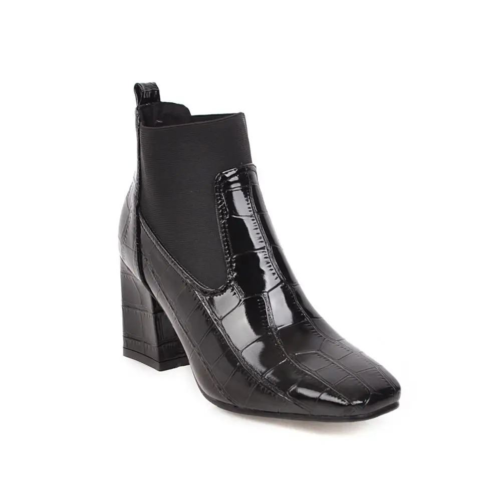 

Bootee Woman 2019 Women's Rubber Boots Luxury Designer Shoes Chunky Heel Booties Ladies Lace Up Rain Fashion Stockings Autumn