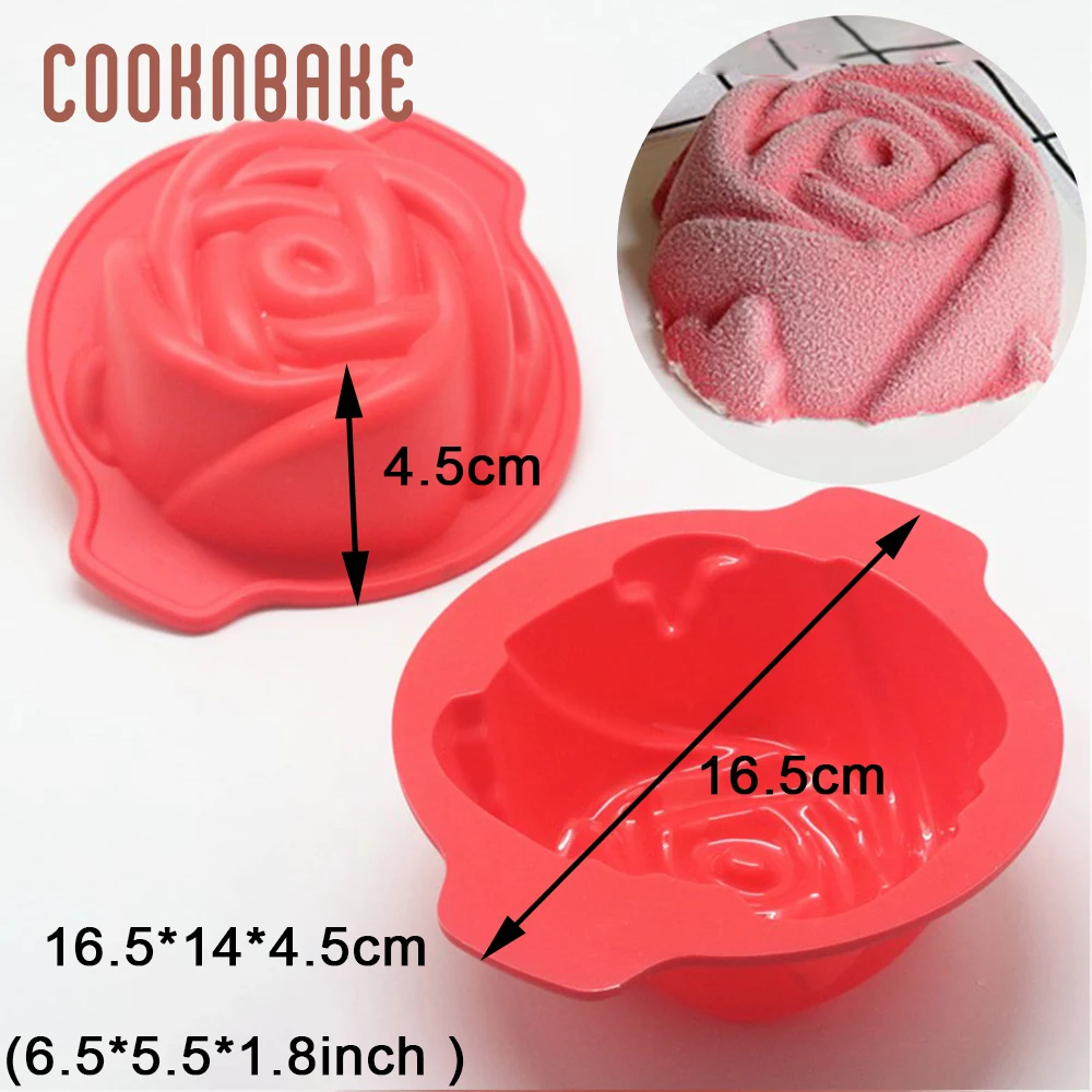 COOKNBAKE силиконовая форма Роза для торта цветы маленькие торты хлеб кондитерские