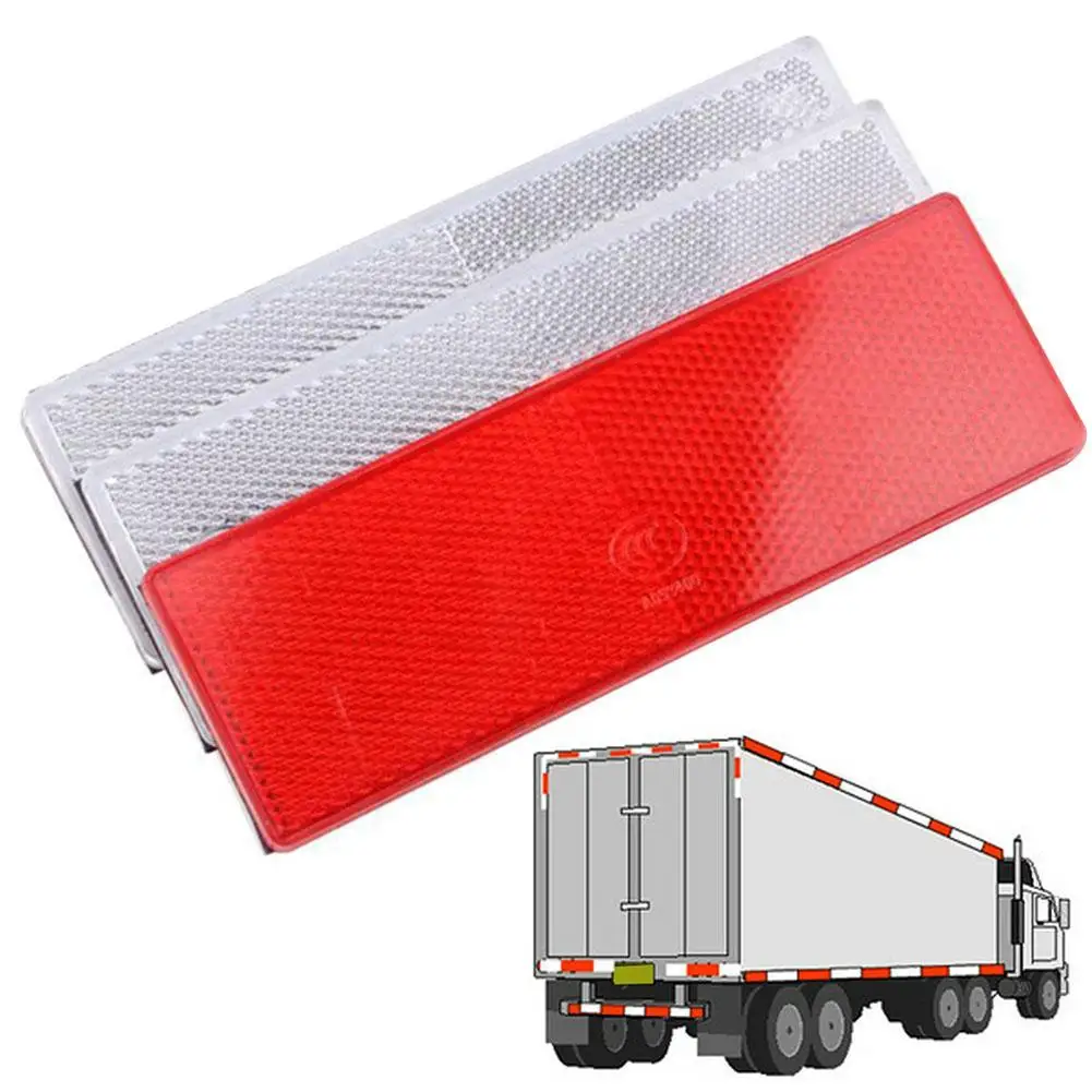 

2Pcs Universal Plastic Tail Safety Reflective Plates Strong Reflectors for Car Truck Vehicle