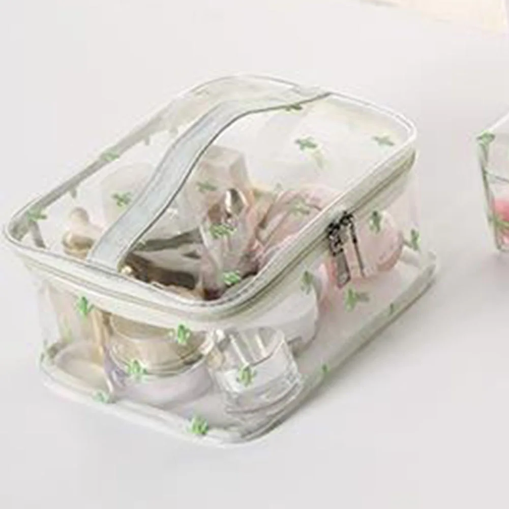 Container Waterproof Cosmetic PVC Organizer Toiletry For Makeup Wash Bag Portable Transparent Case Large Capacity Travel Storage - Цвет: Cactus